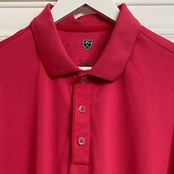 Nike Golf Mens Size Large Fuchsia Polo Shirt Cooling Sports Tennis Pickle Ball - Picture 3 of 10